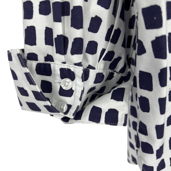 Chicos Purple & White Button-Down Shirt With Abstract Square Print Sz 3.5 US 18 - Picture 4 of 11